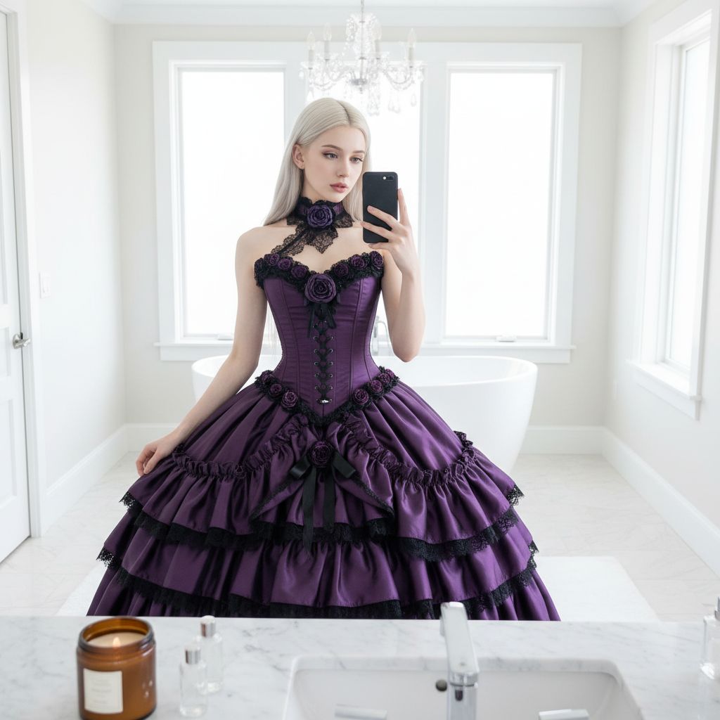 Gothic Lolita Mirror Selfie Prompt